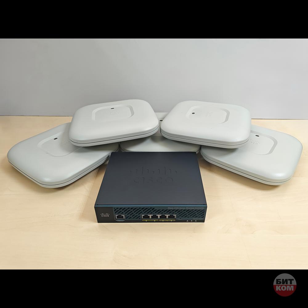 MESH-комплект Cisco WiFi WLC Cisco 2500 Series + AIR-CAP1702I-R-K9 [5 Штук]